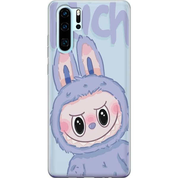 Huawei P30 Pro Gennemsigtig cover Blå Kanin Labubu