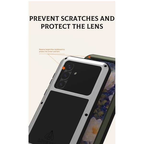 Samsung Galaxy S25 Case Panserbeskyttelse Case Shell + hærdet glas