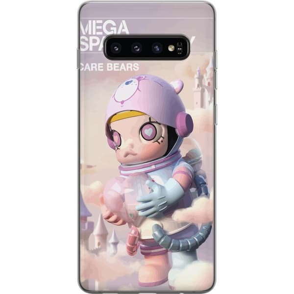 Samsung Galaxy S10 Läpinäkyvä kuori Mega Space Molly Care Bears Series - Share Bear Edition