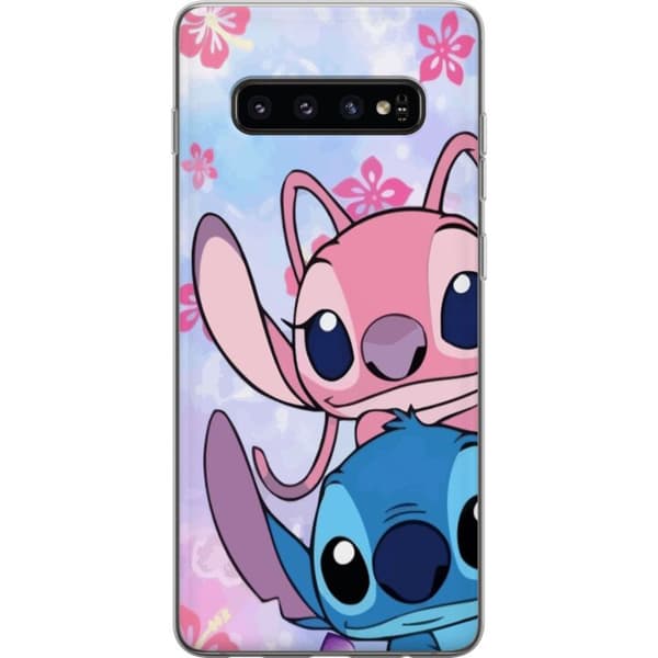 Samsung Galaxy S10 Läpinäkyvä kuori Stitch & Angel