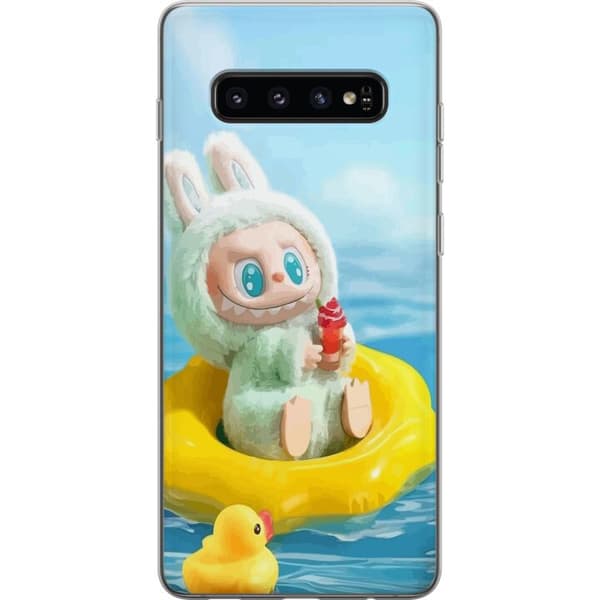 Samsung Galaxy S10 Gjennomsiktig deksel Labubu Macaron-serien