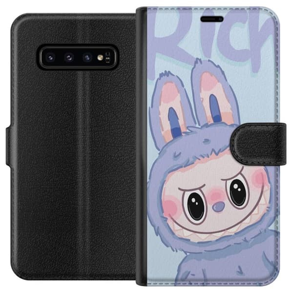 Samsung Galaxy S10 Lommeboketui Blå Kanin Labubu