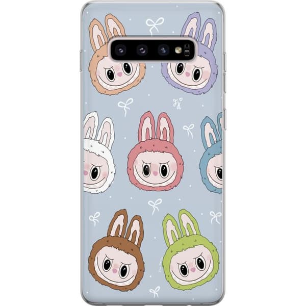 Samsung Galaxy S10+ Läpinäkyvä kuori Pastel Labubu