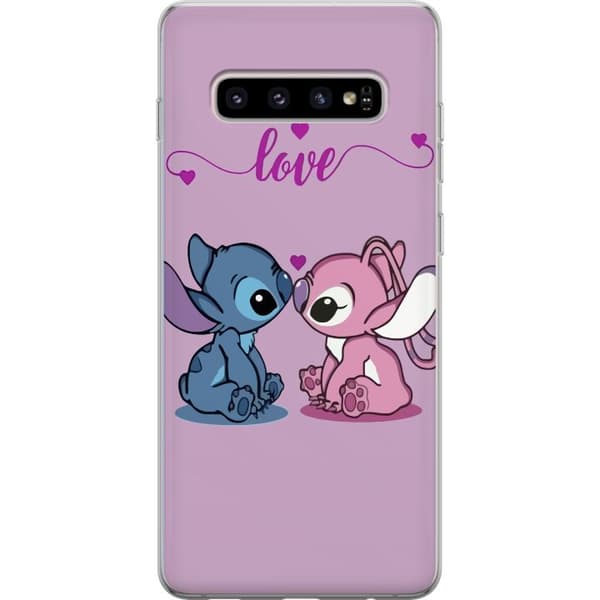 Samsung Galaxy S10+ Läpinäkyvä kuori Lilo & Stitch – Angel Edition