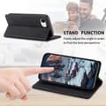 Miniatyrbillede 6 af 8: Til iPhone 16e cover magnetisk lukning fliptelefoncover - Sort