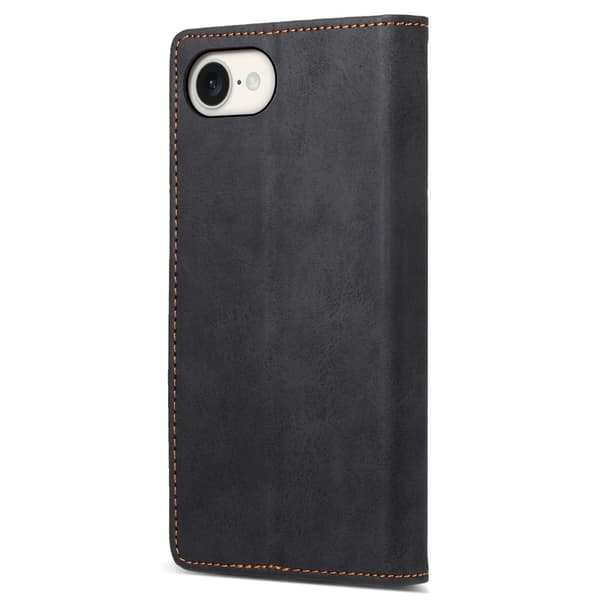 Til iPhone 16e cover magnetisk lukning fliptelefoncover - Sort