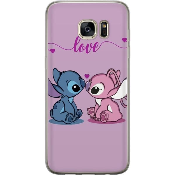 Samsung Galaxy S7 edge Gjennomsiktig deksel Lilo & Stitch – Angel Edition