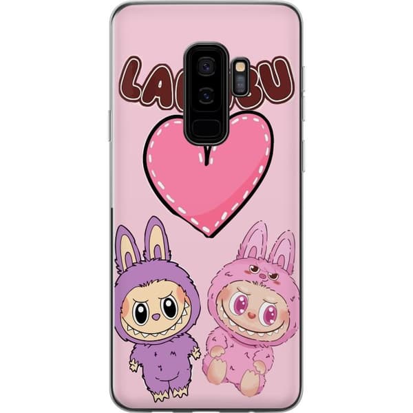 Samsung Galaxy S9+ Gennemsigtig cover Labubu Pink Monster