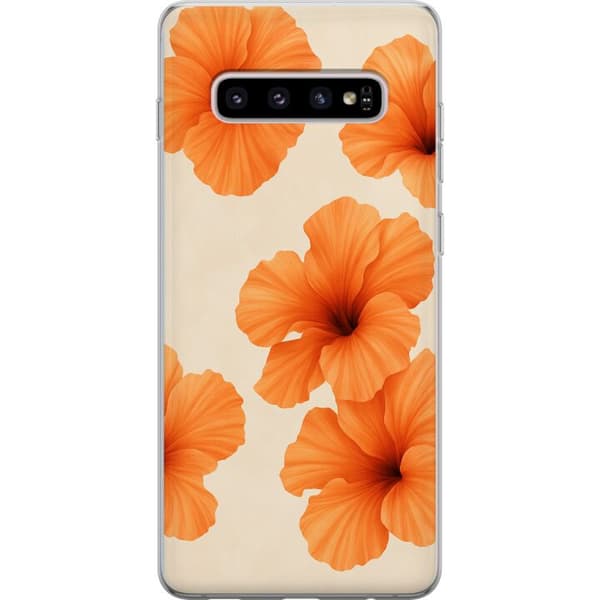 Samsung Galaxy S10+ Läpinäkyvä kuori Papaya Punch