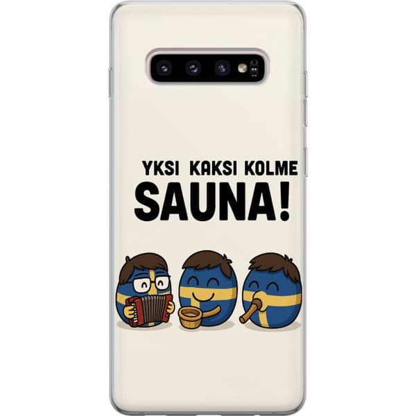 Samsung Galaxy S10+ Genomskinligt Skal Festivalen Kaj Bara Bada Bastu
