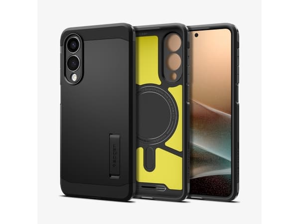 Deklas Spigen Tough Armor MagSafe case for Samsung Galaxy S25 Edge - juodas