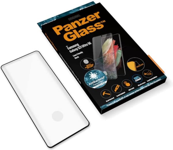 PanzerGlass Case Friendly Fingerprint Armoured Glass, Galaxy S21 Ultra, svart