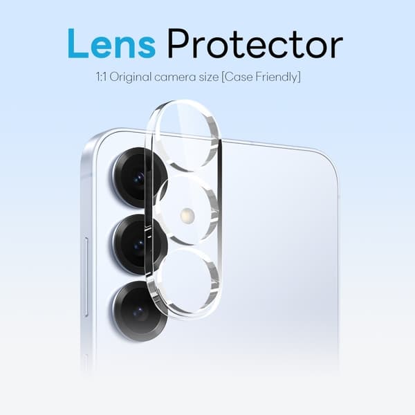 NORTHJO for Samsung Galaxy S25 TPU-deksel + Herdet glassfilm + Kameralinsebeskytter