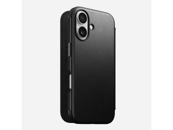 Nomad NM01684985, Folio, Apple, iPhone 16, 15.5 cm (6.1"), Black