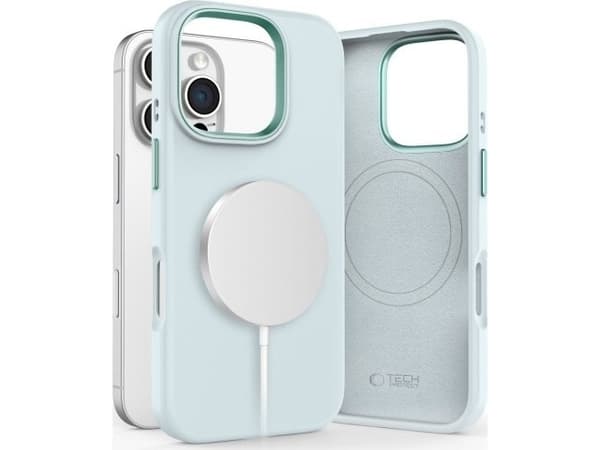 Apple iPhone 16 Pro Max Tech-Protect Silicone Pure MagSafe dėklas telefonui mėlynos spalvos