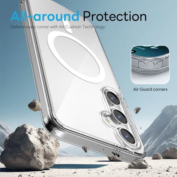 NORTHJO För Samsung Galaxy S25+ TPU Skal + Härdat Glas + Lins Skydd
