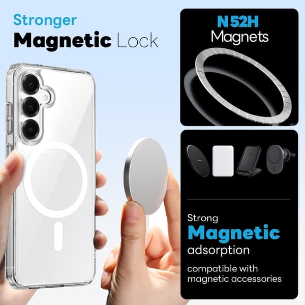 NORTHJO För Samsung Galaxy S25+ TPU Skal + Härdat Glas + Lins Skydd