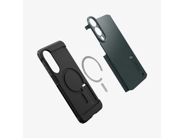 Spigen Tough Armor AI (MagFit), Skydd, Samsung, Galaxy S25 Edge, 17 cm (6,7"), Grön