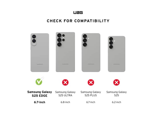 UAG Urban Armor Gear Dot Case mit Magnet-Modul | Samsung Galaxy S25 Edge | ash (grau transparent) | 214503113131 (214503113131)