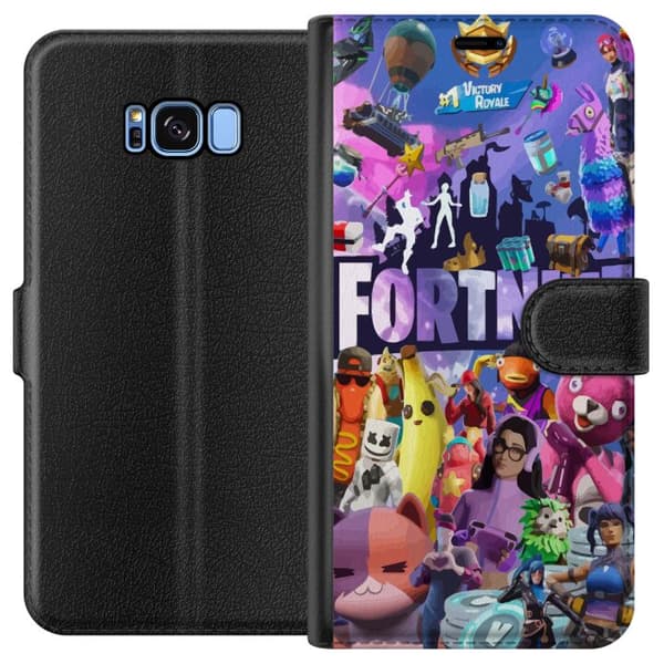 Samsung Galaxy S8 Lompakkokotelo Fortnite Skins Emotes Battle Royale Hahmot Gamer Peliteema Siisti Lapset Nuoret
