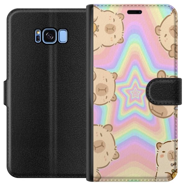 Samsung Galaxy S8 Plånboksfodral Kawaii Capybara Galaxy Söt Anime Djur Rymdmotiv Kawaii Trend Present TikTok Design