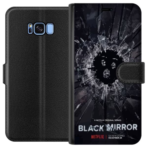 Samsung Galaxy S8 Plånboksfodral Black Mirror Sci-Fi Netflix Serie Dystopi Teknik Cyberpunk Mörkt TV Spelmotiv