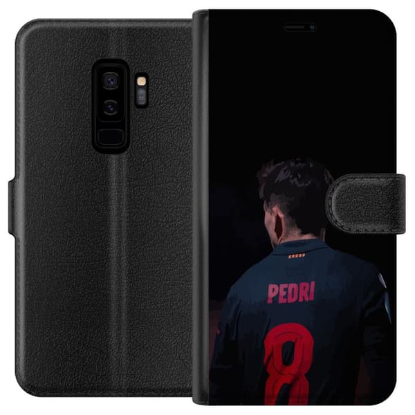 Samsung Galaxy S9+ Tegnebogsetui Pedri FC Barcelona Fodbold Spansk Midtbanespiller Mål Sportsmotivation Fans Børn Ungdom