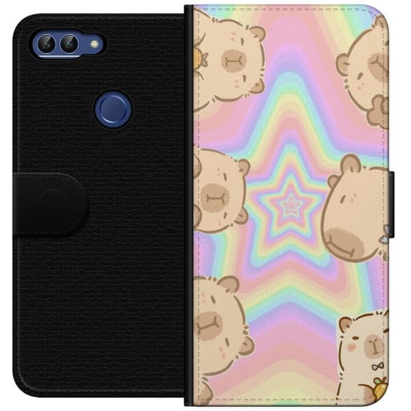 Huawei P smart Tegnebogsetui Kawaii Capybara Galaxy Sød Anime Dyr Rummotiv Kawaii Trend Gave TikTok Design
