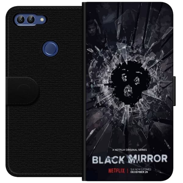 Huawei P smart Plånboksfodral Black Mirror Sci-Fi Netflix Serie Dystopi Teknik Cyberpunk Mörkt TV Spelmotiv