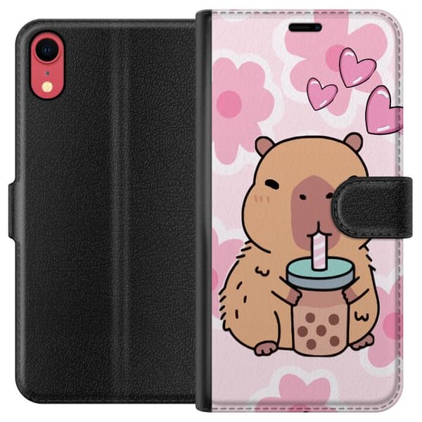 Apple iPhone XR Lompakkokotelo Kawaii Capybara Sydän Anime-tyyli Söpö Suunnittelu Eläinaihe TikTok Suosittu Lahja Tyttö