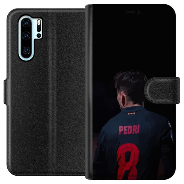 Huawei P30 Pro Tegnebogsetui Pedri FC Barcelona Fodbold Spansk Midtbanespiller Mål Sportsmotivation Fans Børn Ungdom