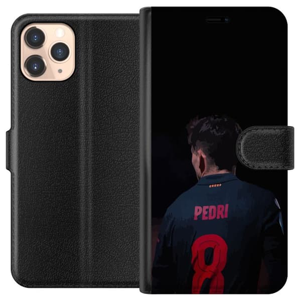 Apple iPhone 11 Pro Lommeboketui Pedri FC Barcelona Fotball Spansk Midtbanespiller Mål Sportsmotivasjon Fans Barn Ungdom