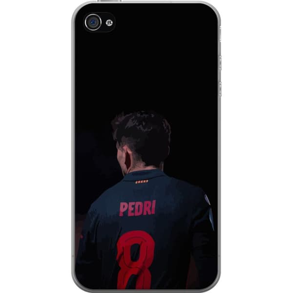 Apple iPhone 4s Gjennomsiktig deksel Pedri FC Barcelona Fotball Spansk Midtbanespiller Mål Sportsmotivasjon Fans Barn Ungdom