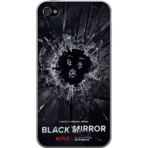 Apple iPhone 4s Gennemsigtig cover Black Mirror Sci-Fi Netflix Serie Dystopi Teknologi Cyberpunk Mørkt TV Videospil Tema