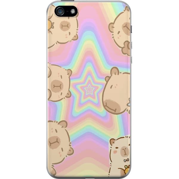 Apple iPhone 5 Läpinäkyvä kuori Kawaii Capybara Galaxy Söpö Anime Eläin Avaruusteema Kawaii Trendi Lahja TikTok-suunnittelu