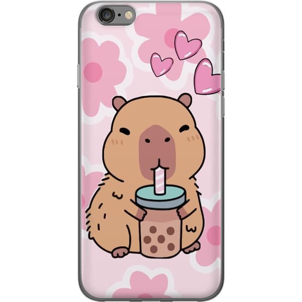 Apple iPhone 6 Gjennomsiktig deksel Kawaii Capybara Hjerteanime Stil Søt Design Dyretema TikTok Populær Gave Jente