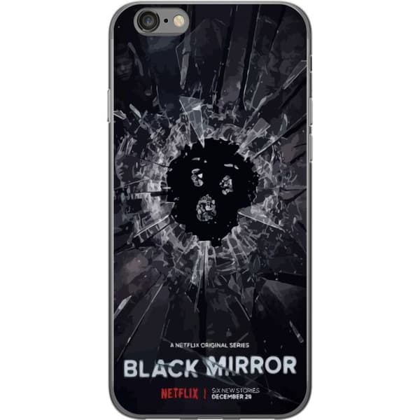 Apple iPhone 6 Läpinäkyvä kuori Black Mirror Sci-Fi Netflix -sarja Dystopia Teknologia Cyberpunk Synkkä TV Videopeli Teema