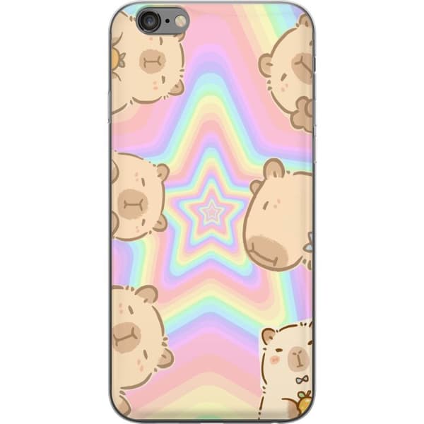 Apple iPhone 6 Plus Gennemsigtig cover Kawaii Capybara Galaxy Sød Anime Dyr Rummotiv Kawaii Trend Gave TikTok Design