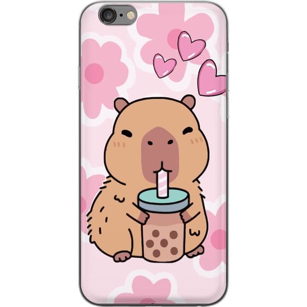 Apple iPhone 6s Plus Gennemsigtig cover Kawaii Capybara Hjerte Anime Stil Sød Design Dyremotiv TikTok Populær Gave Pige