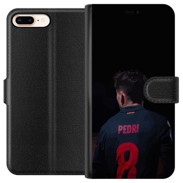 Apple iPhone 7 Plus Lommeboketui Pedri FC Barcelona Fotball Spansk Midtbanespiller Mål Sportsmotivasjon Fans Barn Ungdom
