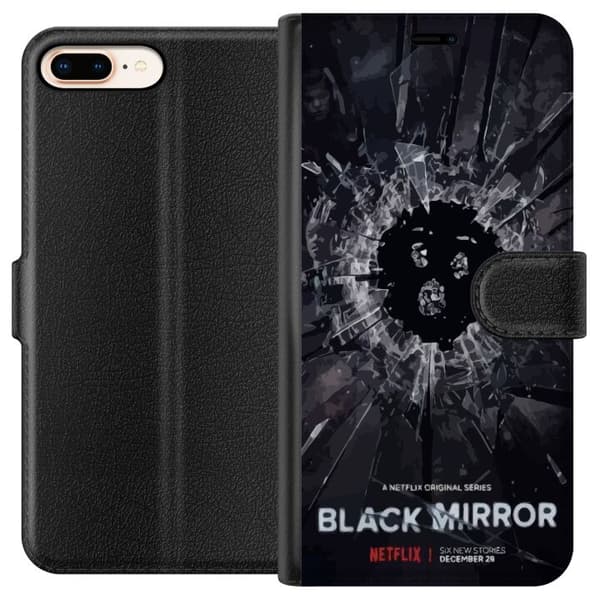 Apple iPhone 7 Plus Lommeboketui Black Mirror Sci-Fi Netflix Serie Dystopi Teknologi Cyberpunk Mørkt TV Videospill Tema