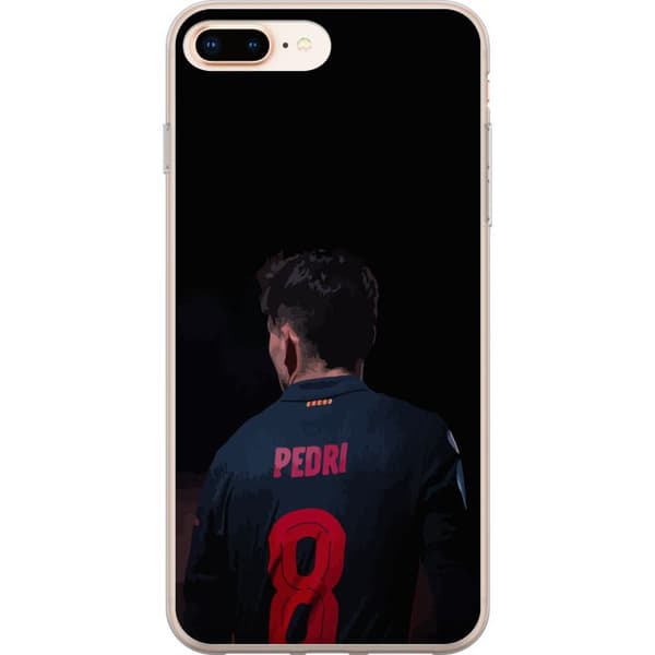 Apple iPhone 8 Plus Gennemsigtig cover Pedri FC Barcelona Fodbold Spansk Midtbanespiller Mål Sportsmotivation Fans Børn Ungdom