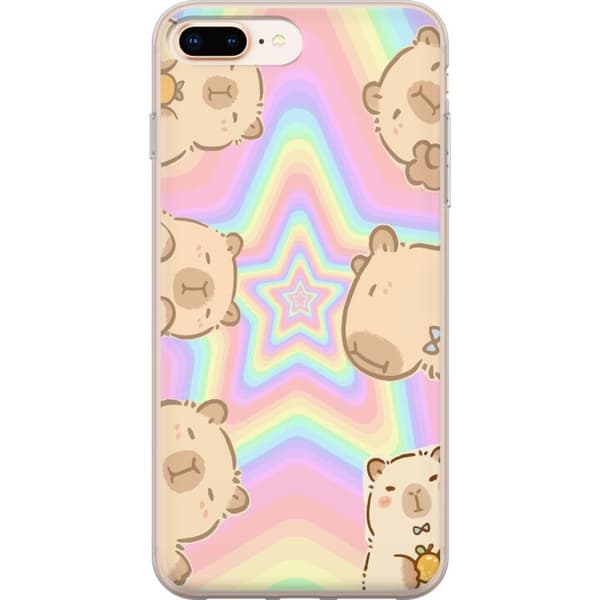 Apple iPhone 8 Plus Genomskinligt Skal Kawaii Capybara Galaxy Söt Anime Djur Rymdmotiv Kawaii Trend Present TikTok Design