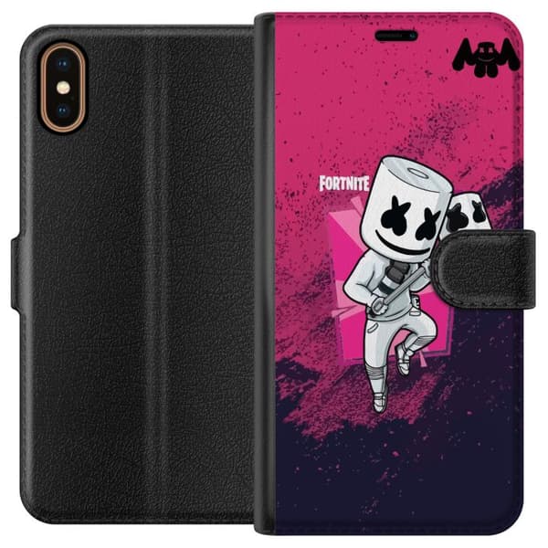 Apple iPhone XS Lommeboketui Marshmello Fortnite Skin Emote Gaming DJ Karakter Populært Motiv Barn Ungdom Trend