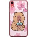 Miniatyrbilde 1 av 2: Apple iPhone XR Gjennomsiktig deksel Kawaii Capybara Hjerteanime Stil Søt Design Dyretema TikTok Populær Gave Jente