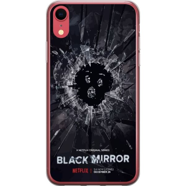 Apple iPhone XR Läpinäkyvä kuori Black Mirror Sci-Fi Netflix -sarja Dystopia Teknologia Cyberpunk Synkkä TV Videopeli Teema