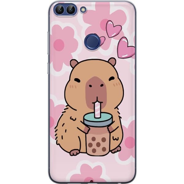 Huawei P smart Gjennomsiktig deksel Kawaii Capybara Hjerteanime Stil Søt Design Dyretema TikTok Populær Gave Jente