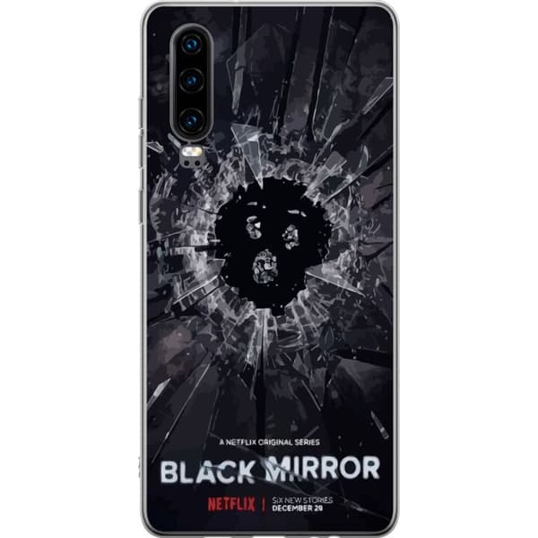 Huawei P30 Gjennomsiktig deksel Black Mirror Sci-Fi Netflix Serie Dystopi Teknologi Cyberpunk Mørkt TV Videospill Tema