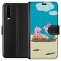 Miniatyrbilde 1 av 3: Huawei P30 Lommeboketui Greta Gris Familien Georg Lerøl Barne Motiv Serie Populær Barnekarakter Glede
