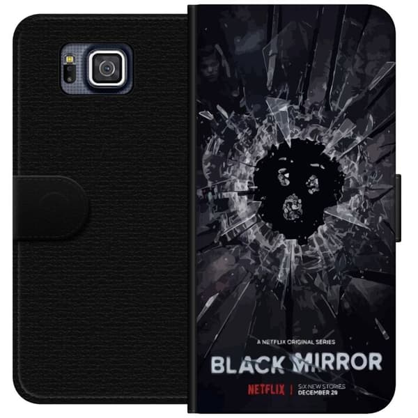 Samsung Galaxy Alpha Tegnebogsetui Black Mirror Sci-Fi Netflix Serie Dystopi Teknologi Cyberpunk Mørkt TV Videospil Tema